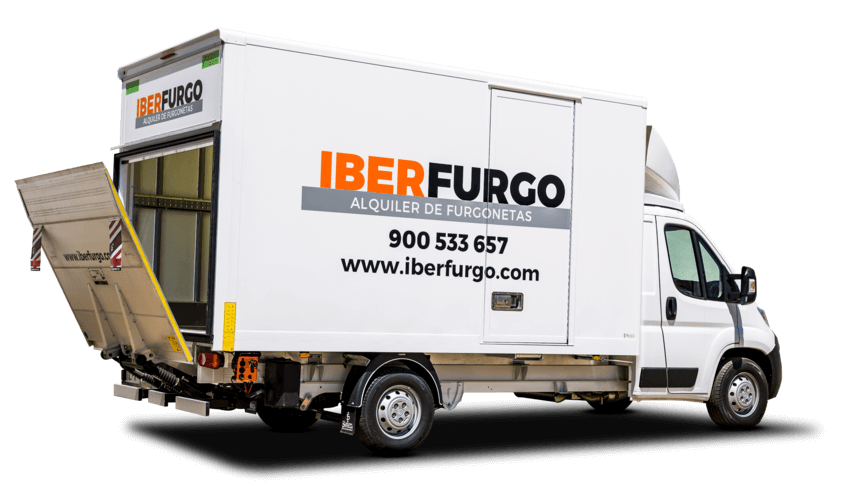 alquiler furgon carrozado con plataforma elevadora